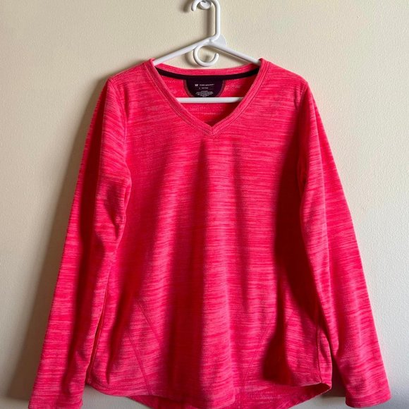 Size Large Tek Gear Long Sleeve Pink V-Neck Tops - Picture 5 of 5